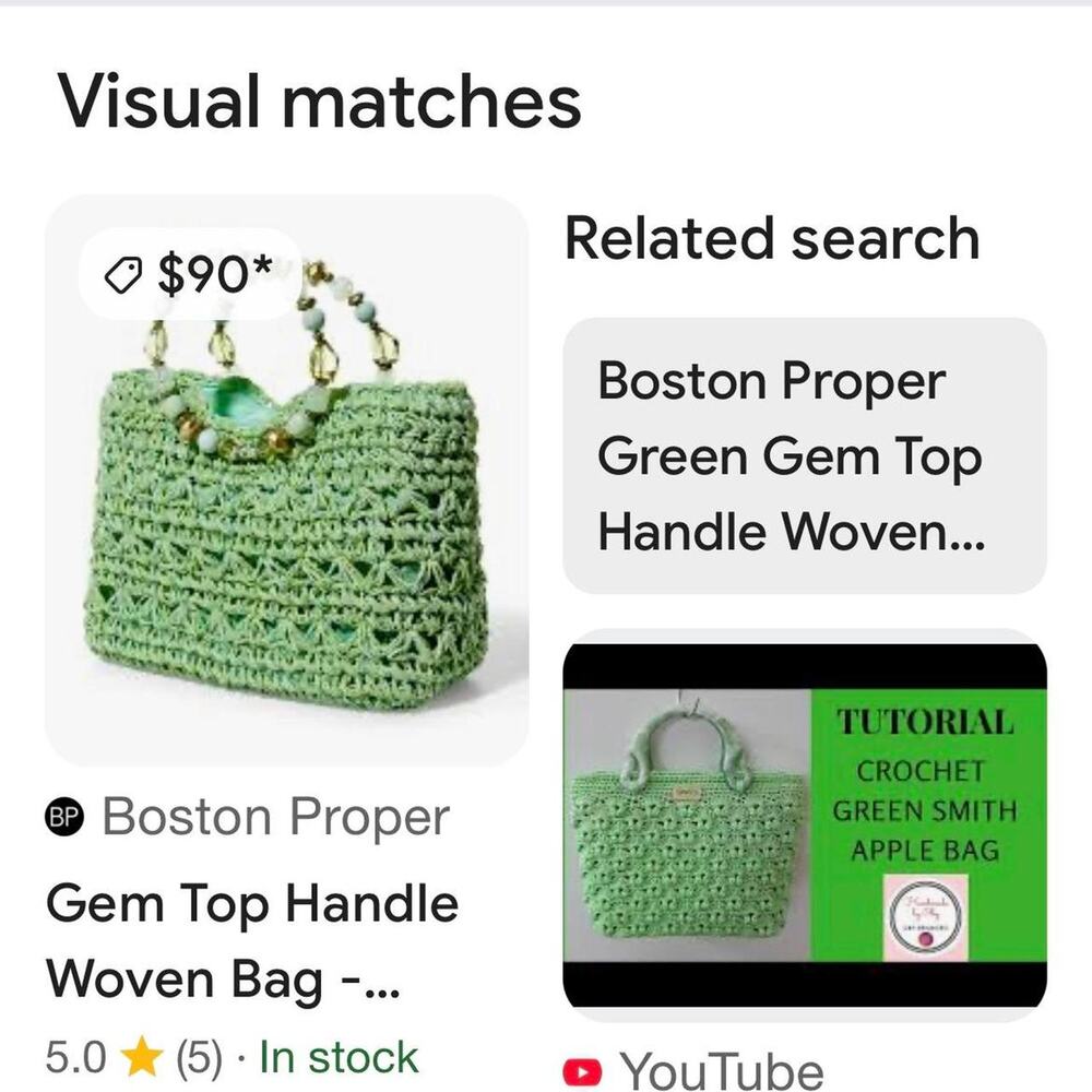 Cappelli green beaded crochet purse - Picture 5 of 6